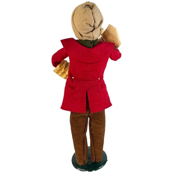 Byers Choice Caroler Man Holding Sheet Music Accordion Signed Limited Edition - Picture 5 of 12